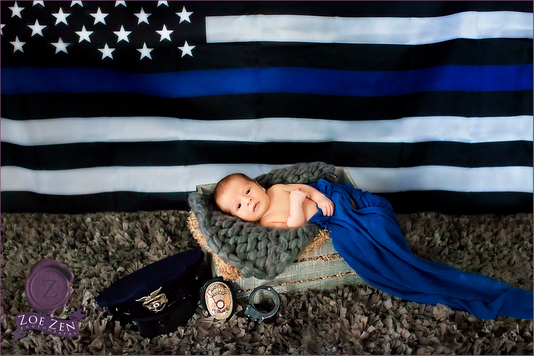 Holly_Springs_Newborn_Photography_little_police_officer_son_Session